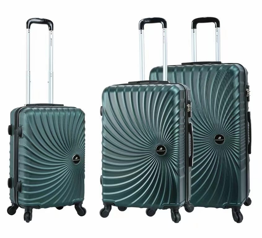 Set de 3 Valises Trolley 4 Roues Couleur Noir - Madisson M44603