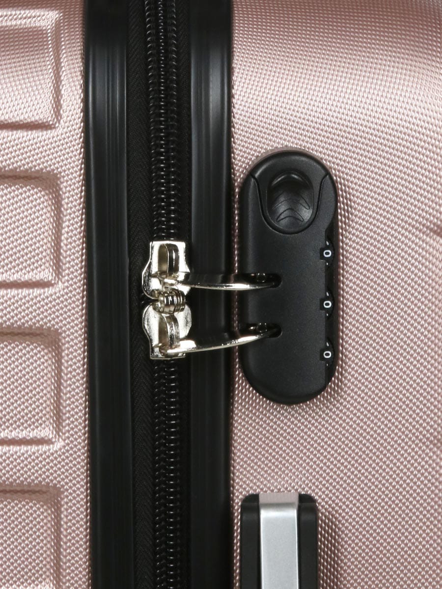 Lot de valises Rigides- Petite, Moyenne et Grande Taille -Idéales pour tous vos voyages. Modèles 03103 couleur Rose gold