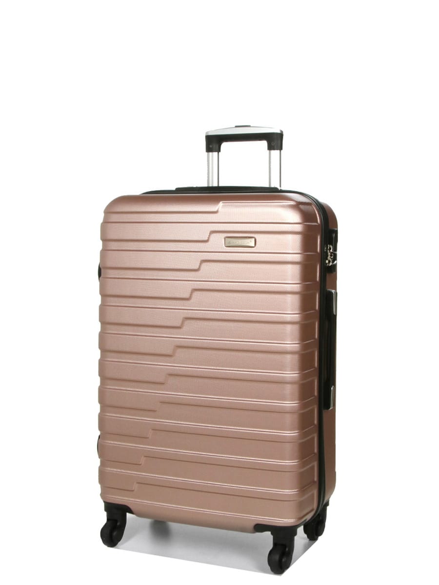 Lot de valises Rigides- Petite, Moyenne et Grande Taille -Idéales pour tous vos voyages. Modèles 03103 couleur Rose gold