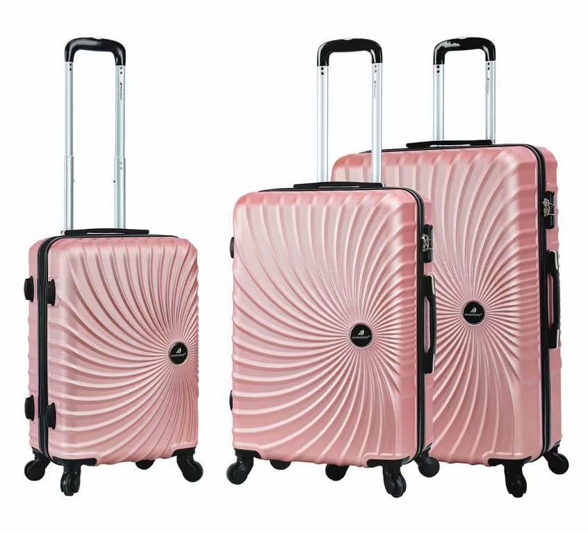 Set de 3 Valises Trolley 4 Roues Couleur Noir - Madisson M44603
