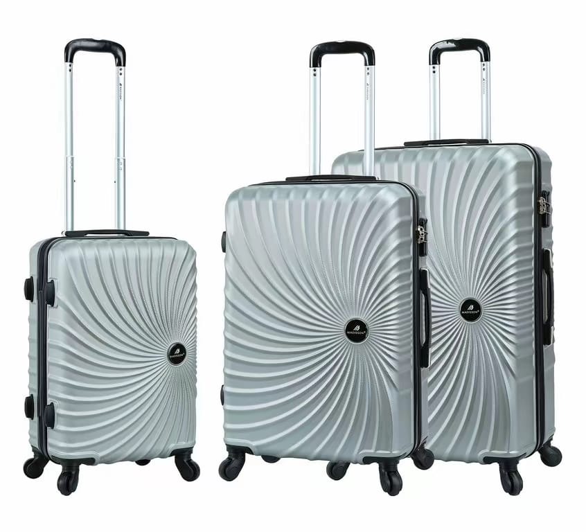 Set de 3 Valises Trolley 4 Roues Couleur Noir - Madisson M44603
