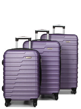 Lot de valises Rigides- Petite, Moyenne et Grande Taille -Idéales pour tous vos voyages. Modèles 03103 couleur Violet