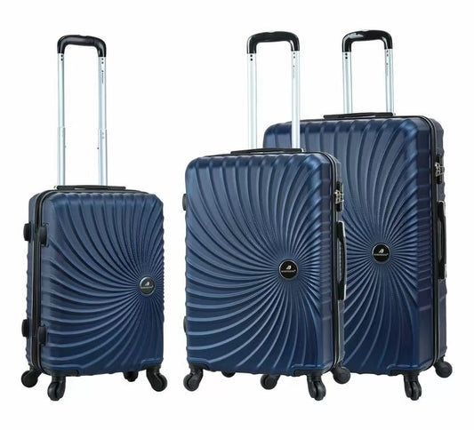 Set de 3 Valises Trolley 4 Roues Couleur Noir - Madisson M44603