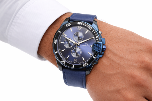 Montre Homme Chronographe Bleu – Model 1001