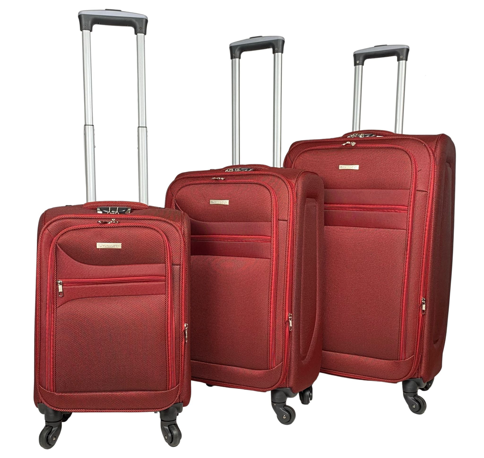 Fabric Rolling Luggage Set 3 Pieces Ma boutique